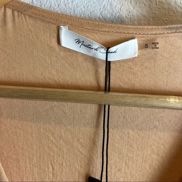 Mustard Seed flowy baloon sleeve dress ruffles boho size S - Picture 4 of 8